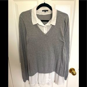 Adrianna Papell jumper with faux blouse under. XL.